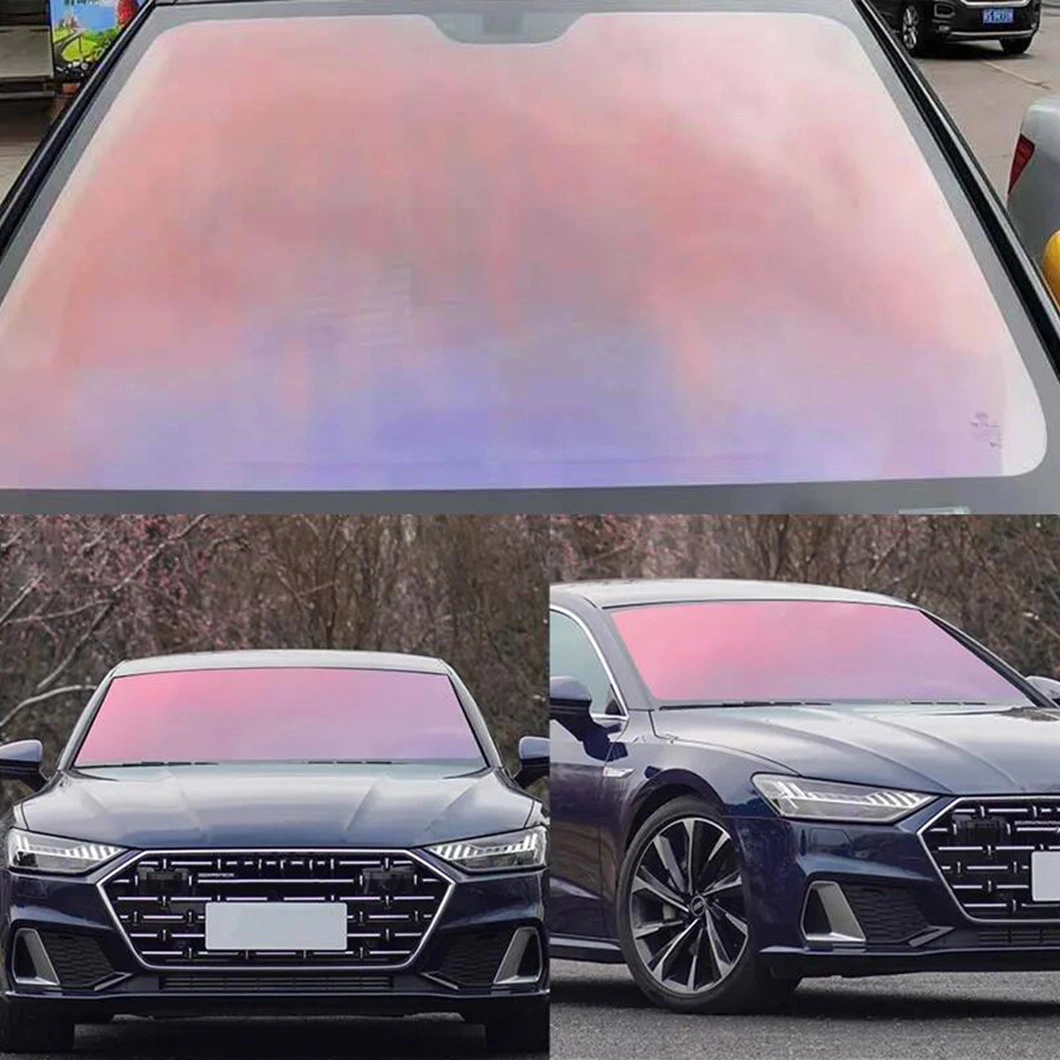 Beikaer Car Window Glass Tint Film Anti Scratch Red Purple Color Chameleon Windshield Tint Film