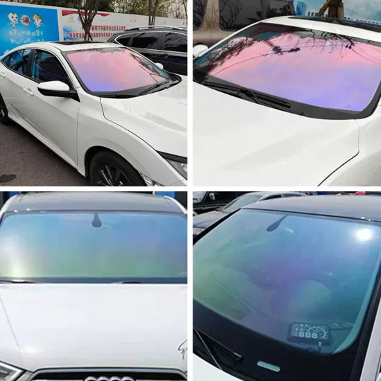 Beikaer Car Window Glass Tint Film Anti Scratch Red Purple Color Chameleon Windshield Tint Film